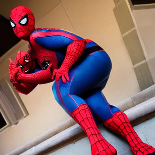 Image similar to lizzo as spiderman