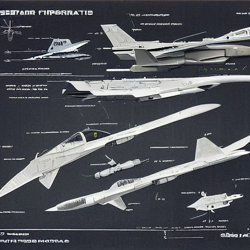 Prompt: Schematics drawing for the F-45 Firestorm Mk II Fighter Jets