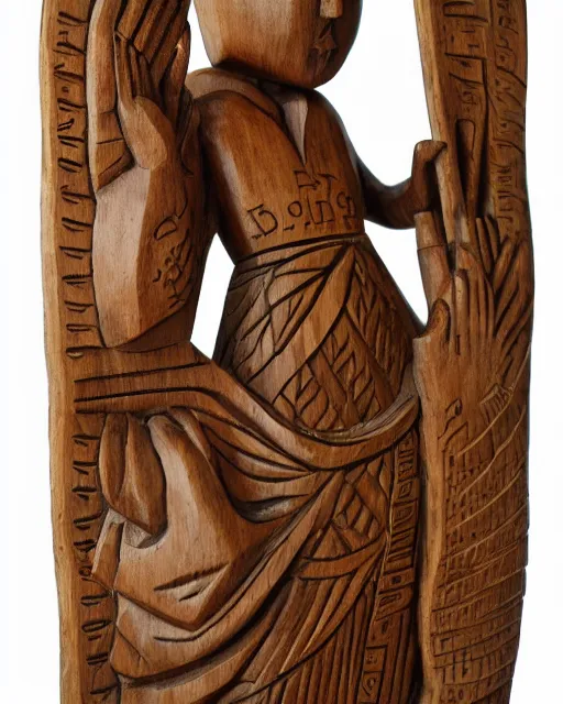 Image similar to wooden carving statue of a pizza product picture, ebay listing thumbnail