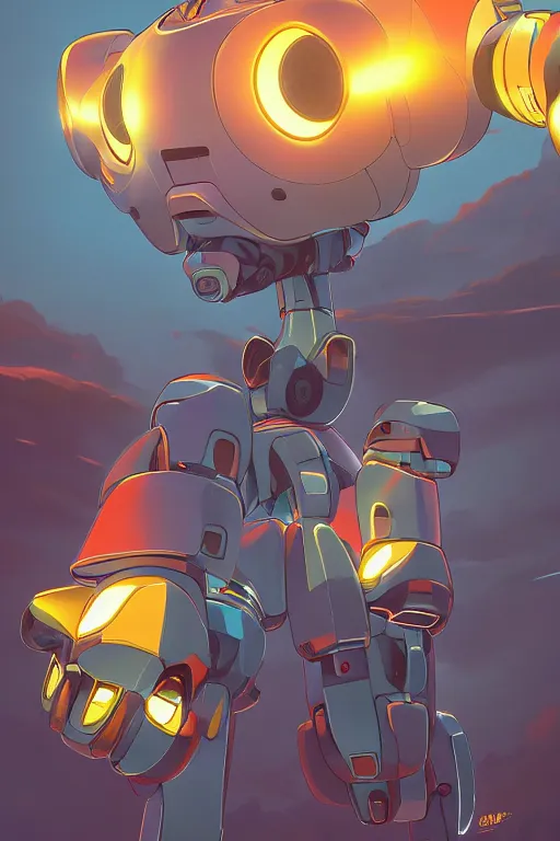 Image similar to metabots medabots medarotto medarot robot minimalist comics, behance hd by jesper ejsing, by rhads, makoto shinkai and lois van baarle, ilya kuvshinov, rossdraws global illumination ray tracing hdr radiating a glowing aura