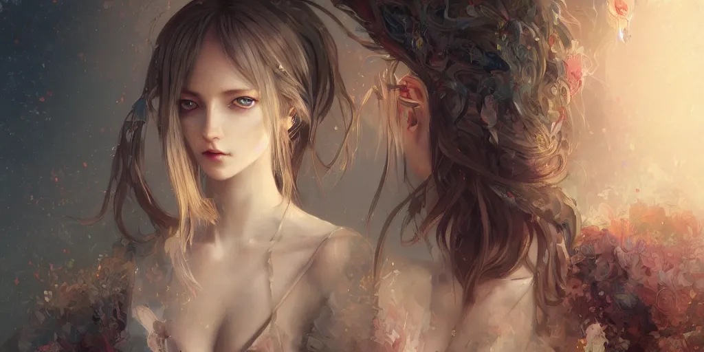 Image similar to a beautiful russian girl, intricate, highly detailed, digital painting, digital art, portrait, ambient lighting, sharp focus, illustration, official media, anime key visual, concept art, rich vivid colors, art by wlop