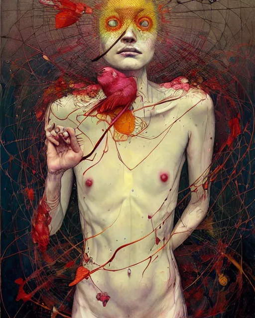 Prompt: i am no bird ; and no net ensnares me : i am a free human being with an independent will, which i now exert to leave you. in the style of adrian ghenie, esao andrews, jenny saville, ( ( ( edward hopper ) ) ), surrealism, dark art by james jean, takato yamamoto