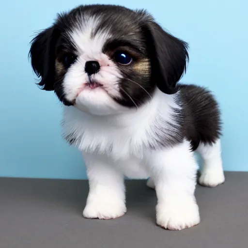 Prompt: electronic shih tzu puppy, 8 k