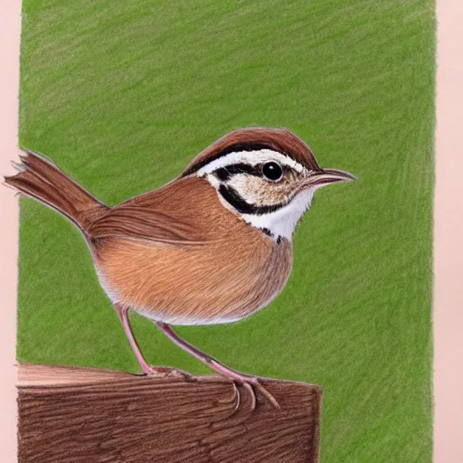 Image similar to drawing of a carolina wren