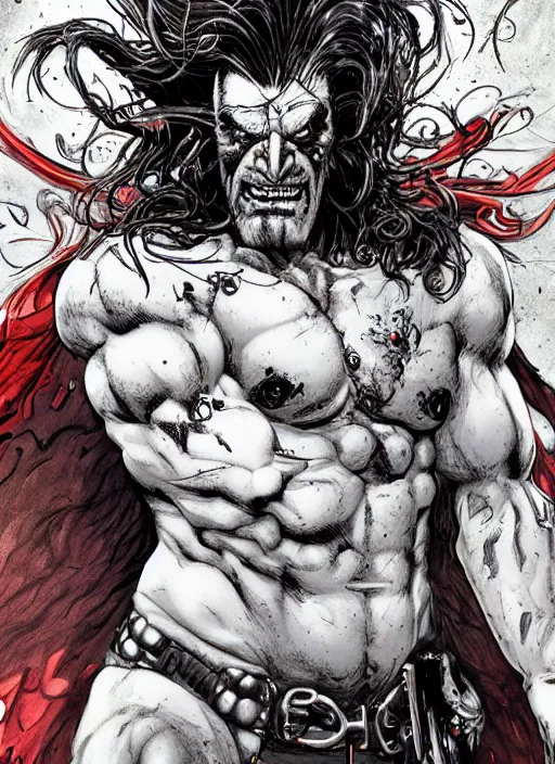 Image similar to first issue of lobo comic book cover art by ariel olivetti, au naturel, hyper detailed, digital art, trending in artstation, cinematic lighting, studio quality, smooth render, unreal engine 5 rendered, octane rendered, art style by klimt and nixeu and ian sprigger and wlop and krenz cushart