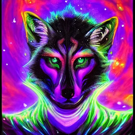 a stylized blacklight painting of an avatar of an | Stable Diffusion ...