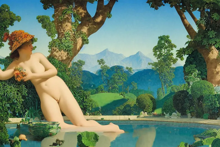 Image similar to painting of the paradise, clouds, chill, romantic, by ludwig deutsch and maxfield parrish, patterned tilework, extremely detailed, cinematic lighting, smooth sharp focus