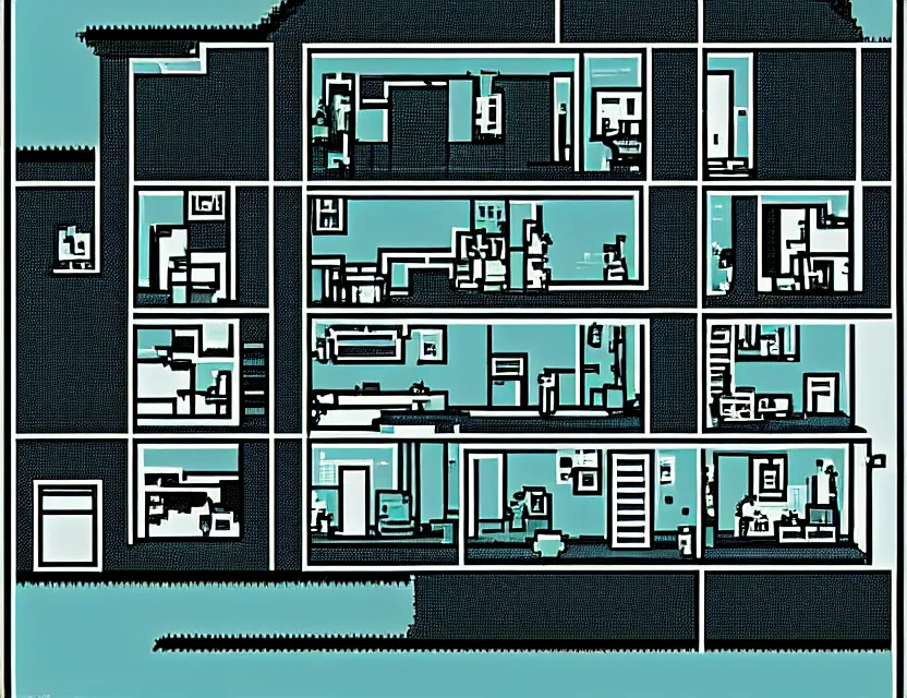 Prompt: futuristic alien house. pixel art, limited palette, by award - winning mangaka, backlighting.