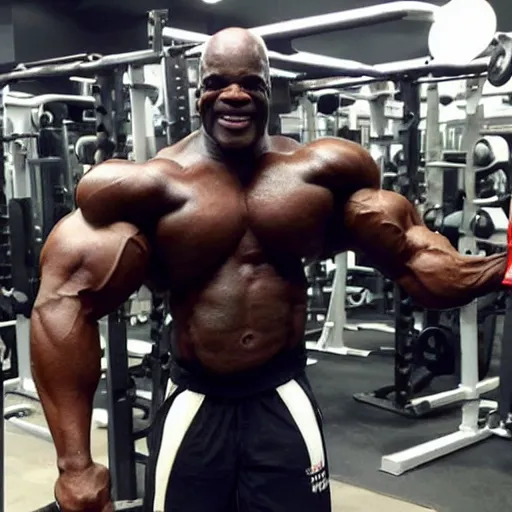 Image similar to ronnie coleman with trenbolone cow