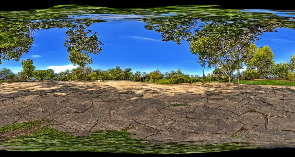 Prompt: 3 6 0 equirectangular hdri panorama, beautiful day outside, photorealistic