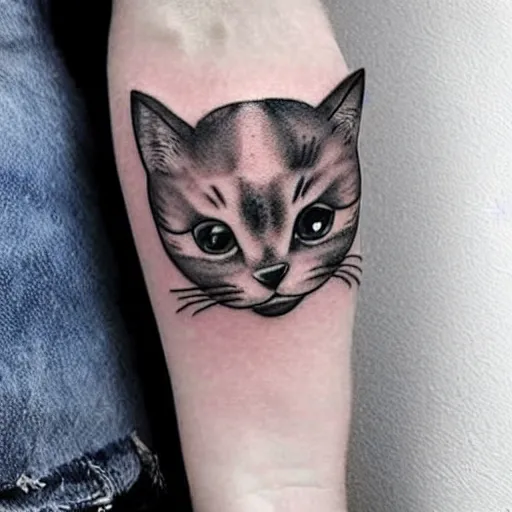 Prompt: cute cat tatoo
