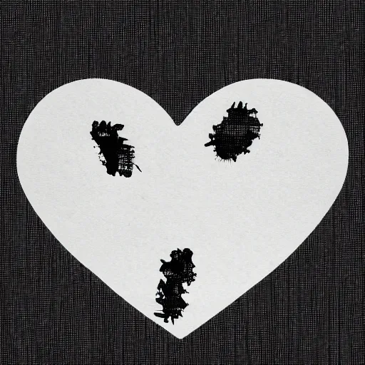 Image similar to inkblot black heart