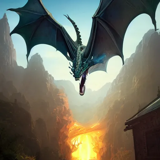 Image similar to highly detailed portrait of a dragon in gta v, stephen bliss, unreal engine, fantasy art by greg rutkowski, loish, rhads, ferdinand knab, makoto shinkai and lois van baarle, ilya kuvshinov, rossdraws, tom bagshaw, global illumination, radiant light, detailed and intricate environment