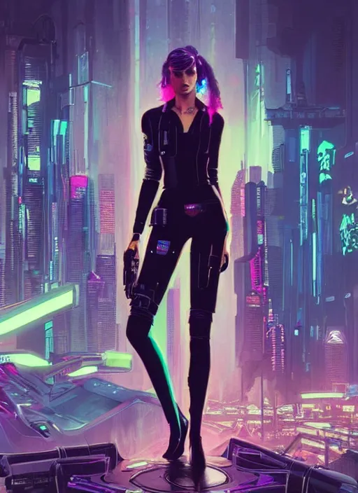 Image similar to Selina. Hacker infiltrating corporate mainframe. Cyberpunk 2077, blade runner 2049, shadowrun, matrix Concept art by James Gurney, greg rutkowski, and Alphonso Mucha. Vivid color scheme.