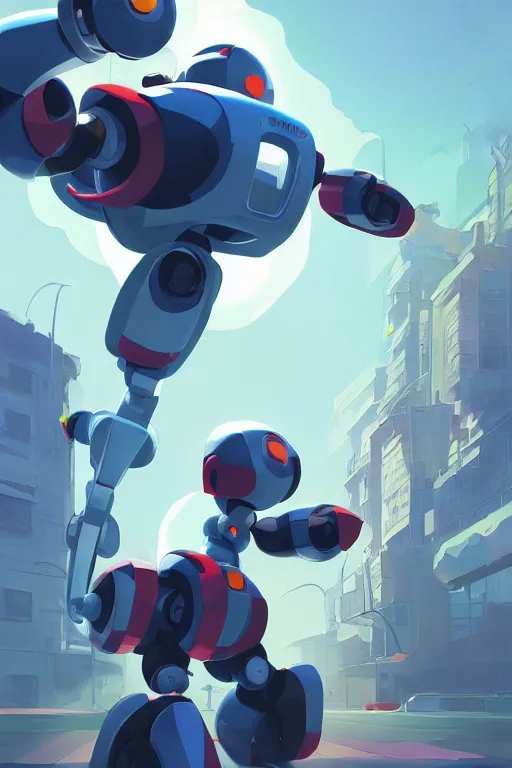 Image similar to metabots medabots medarotto medarot robot minimalist comics, behance hd by jesper ejsing, by rhads, makoto shinkai and lois van baarle, ilya kuvshinov, rossdraws global illumination ray tracing hdr radiating a glowing aura