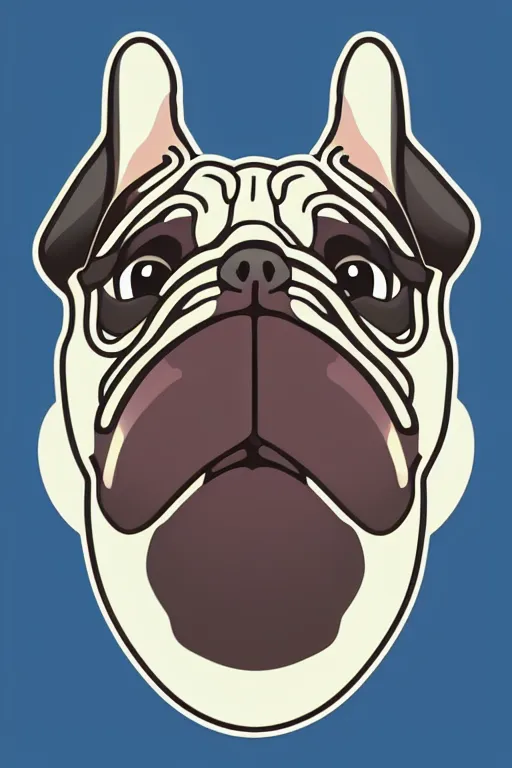 Image similar to Portrait of a drug dealer pug, sticker, andromorphic, colorful, illustration, highly detailed, simple, smooth and clean vector curves, no jagged lines, vector art, smooth