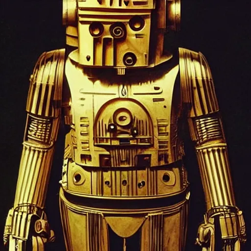 Image similar to sketch of c - 3 p 0 by leonardo da vinci