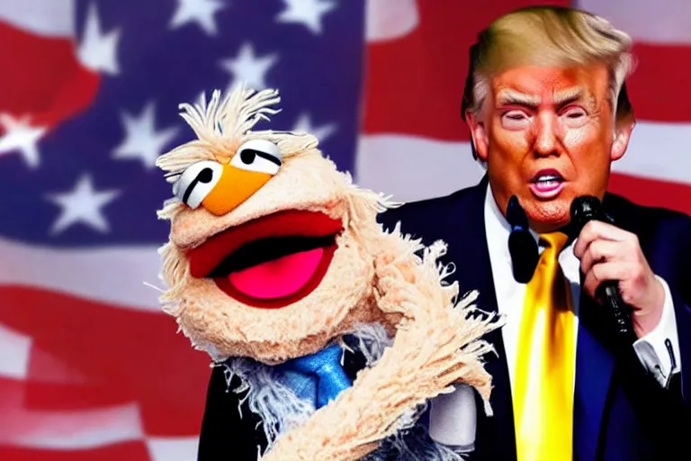 Image similar to donald trump muppet