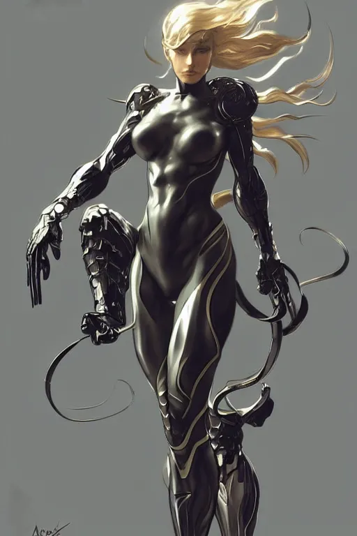 Prompt: mistral from metal gear rising, intricate, elegant, dynamic pose, highly detailed, digital painting, artstation, concept art, matte, sharp focus, illustration, art by Artgerm and Greg Rutkowski and Alphonse Mucha