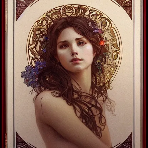 Image similar to beautiful lifelike award winning pencil illustration of devine trending on art station artgerm greg rutkowski alphonse mucha cinematic atmospheric