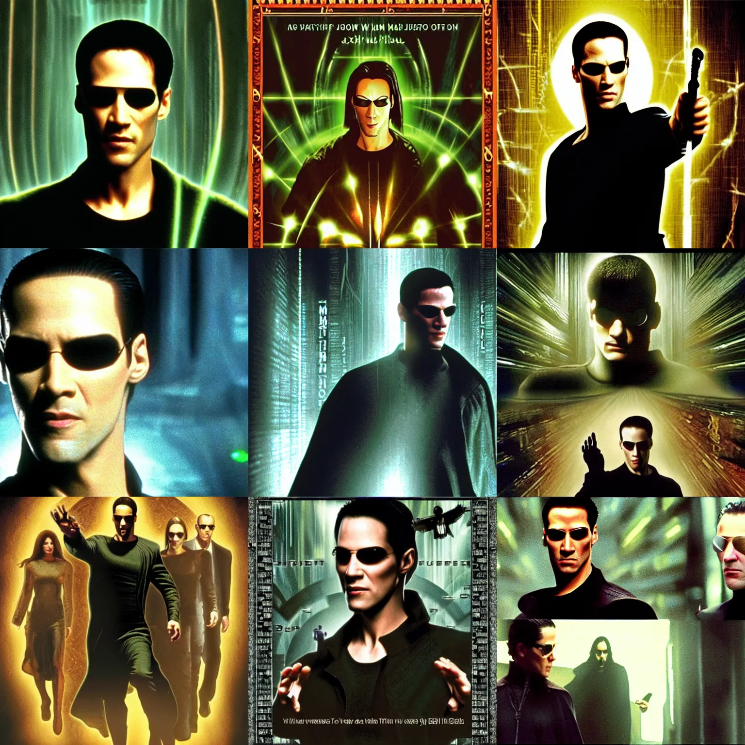 Prompt: matrix but instead of neo there is Jesus