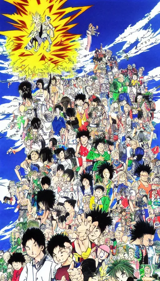 Prompt: the end of the world, by yoshihiro togashi