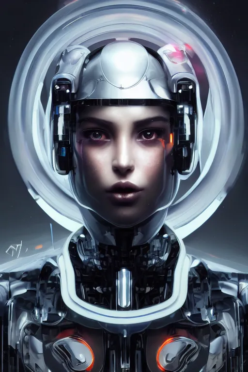 Prompt: a beautiful half body image of a futuristic android with a mechanical mecha body, mostly black metal with internal lights glowing inside, symmetrical and realistic proportions by Irakli Nadar, tom bagshaw, Charlie Bowater with details by Jason Felix, furio tedeschi, face by ilya kuvshinov, artgerm, cinematic backlit lighting, detailed, intricate, beauty retouch, elite, photo realistic, octane render, hyper real, ultra detailed, trending on artstation pinterest and deviantart