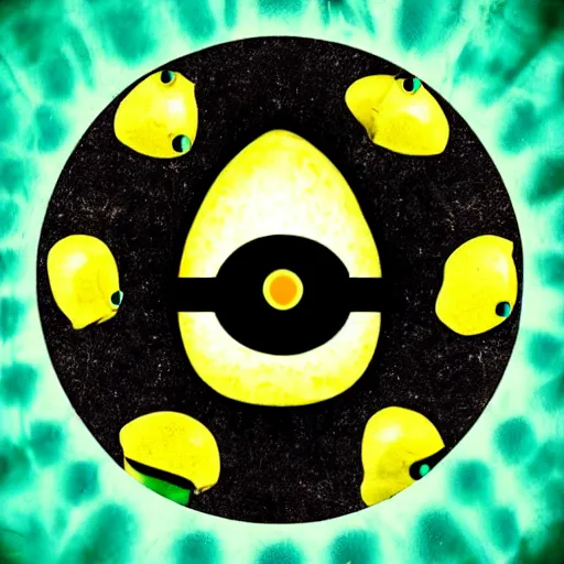 Image similar to lemon with 3rd eye, eye in forehead, 3rd eye