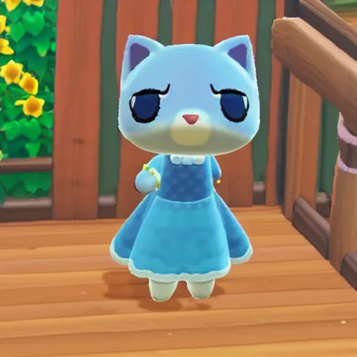 Image similar to a cute kitten in animal crossing