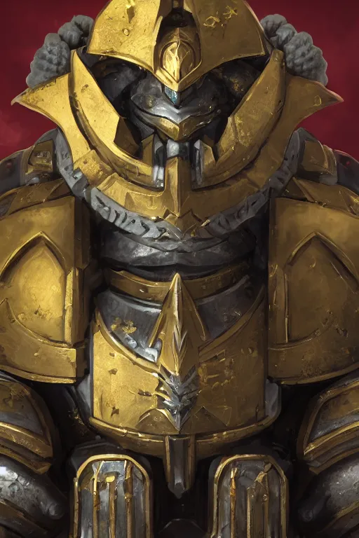 Image similar to armor portrait heros warhammer 4 0 k horus heresy fanart - the primarchs emperor by johannes helgeson animated with vfx concept artist & illustrator global illumination ray tracing hdr fanart arstation zbrush central hardmesh 8 k octane renderer comics stylized