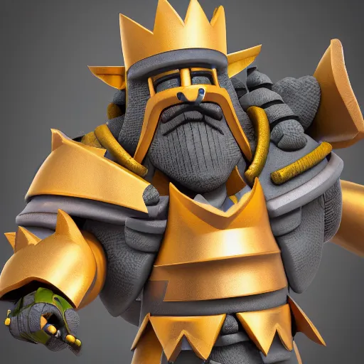 the king from clash royale in real life, realistic,, Stable Diffusion