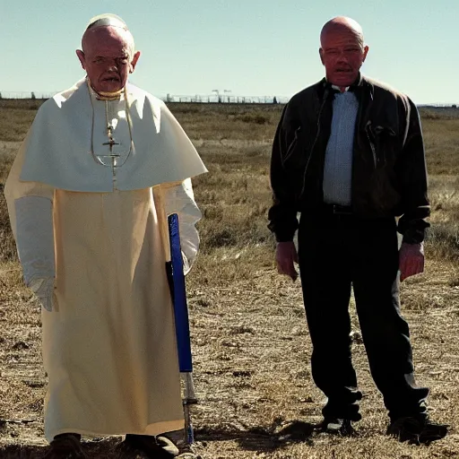 Image similar to john paul ii in breaking bad with walter white