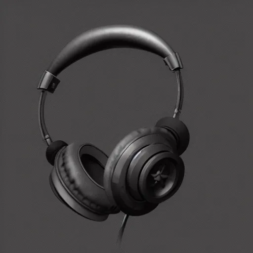 Image similar to black wood headphones, photorealism, Unreal Engine, artstation with dark leafs around