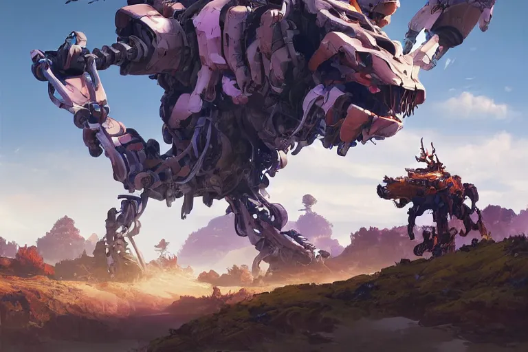 Image similar to clamberjaw machine mecha animal beast robot of horizon forbidden west horizon zero dawn bioluminiscence, behance hd by jesper ejsing, by rhads, makoto shinkai and lois van baarle, ilya kuvshinov, rossdraws global illumination