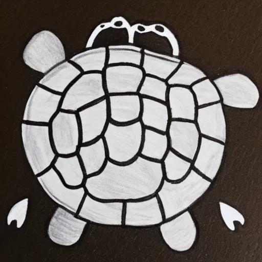 Image similar to Toddler drawing of Helsinki on the back of a turtle.