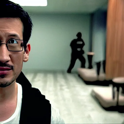 Prompt: A still of Markiplier in The Matrix