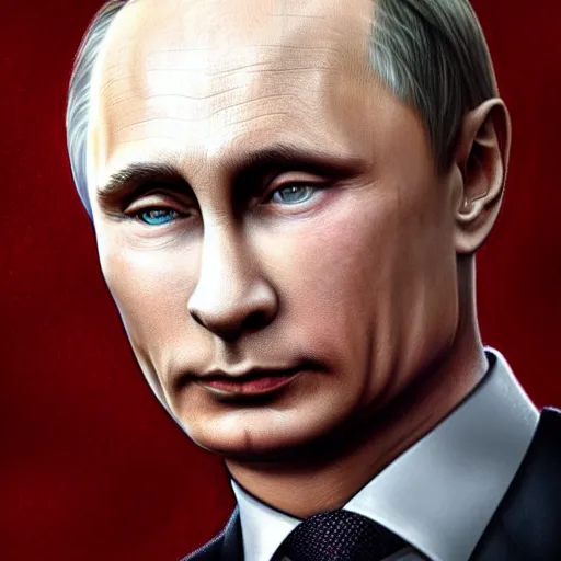 Prompt: vladimir putin, man, highly detailed, 4 k, hdr, smooth, sharp focus, high resolution, artgerm, photorealistic