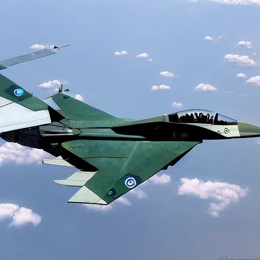 Prompt: ADF-01 FALKEN fighter in flight, Ace Combat, beautiful, intricate