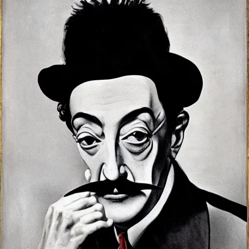 Prompt: a portrait of Salvador Dali by Salvador Dali