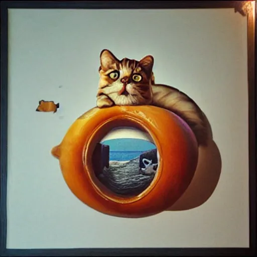 Image similar to surreal 3 d artwork by cats