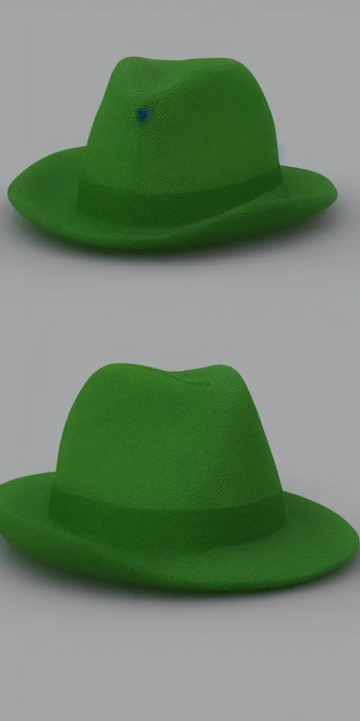 Prompt: plushie toy light green playpus in fedora, 3D-Render, realistic