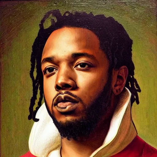 a renaissance style portrait painting of kendrick lamar | Stable ...