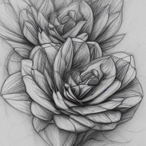 Image similar to dying flower pencil sketch, artstation award, detailed