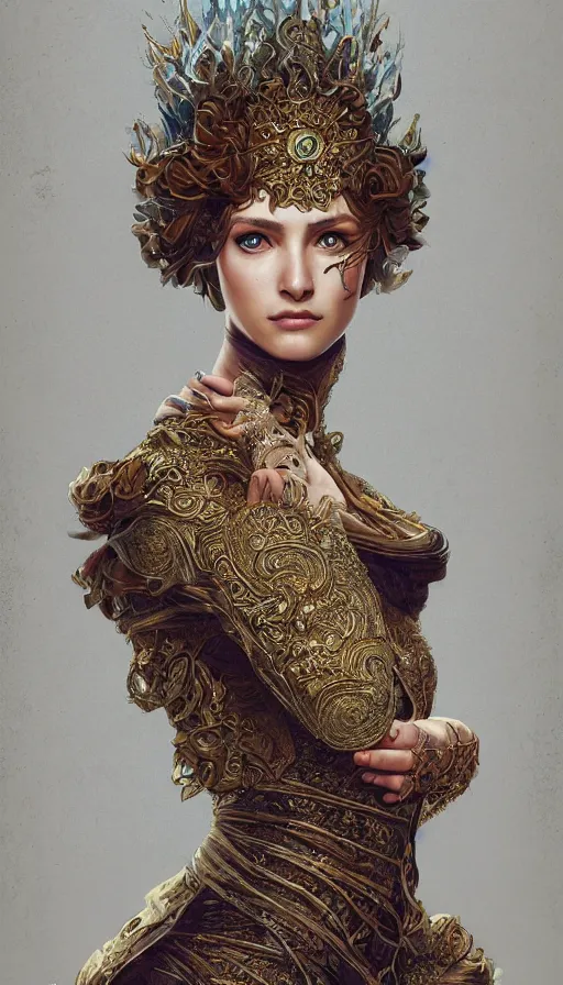 Prompt: peasent, traditional clothing, fame of thrones, fibonacci, sweat drops, intricate fashion clothing, insane, intricate, highly detailed, surrealistic, digital painting, artstation, concept art, smooth, sharp focus, illustration, Unreal Engine 5, 8K, art by artgerm and greg rutkowski and alphonse mucha