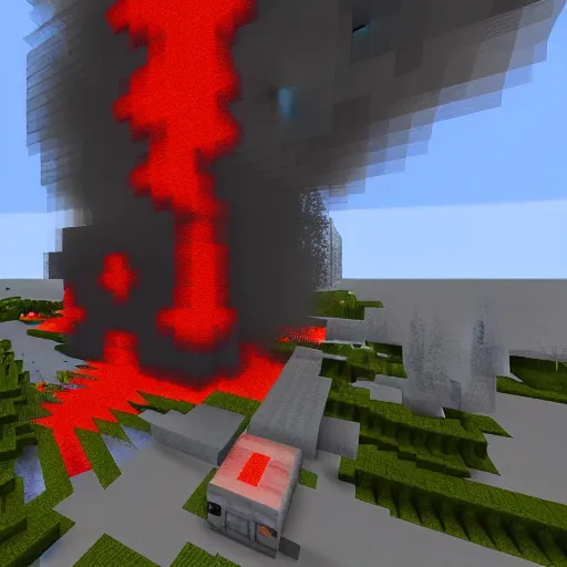 Image similar to 9 / 1 1 attacks in minecraft