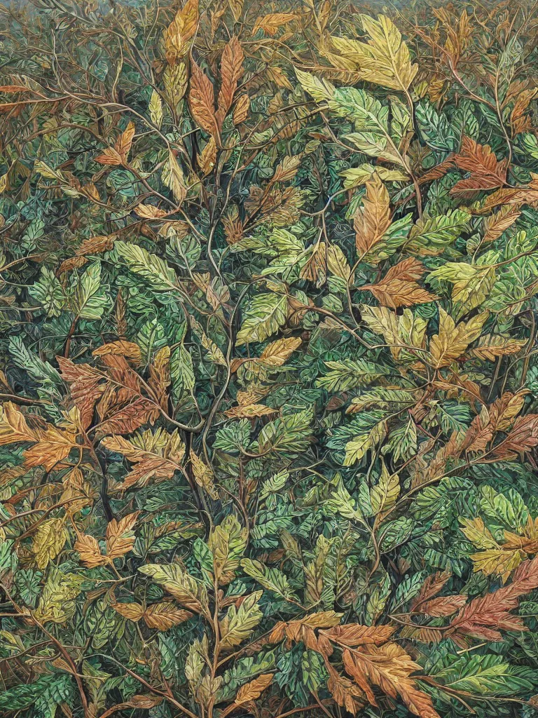 Prompt: a chaotic windy tornado of leaves, intricate details, aesthetically pleasing and harmonious natural colors, art by tiffany bozic, impressionism, detailed
