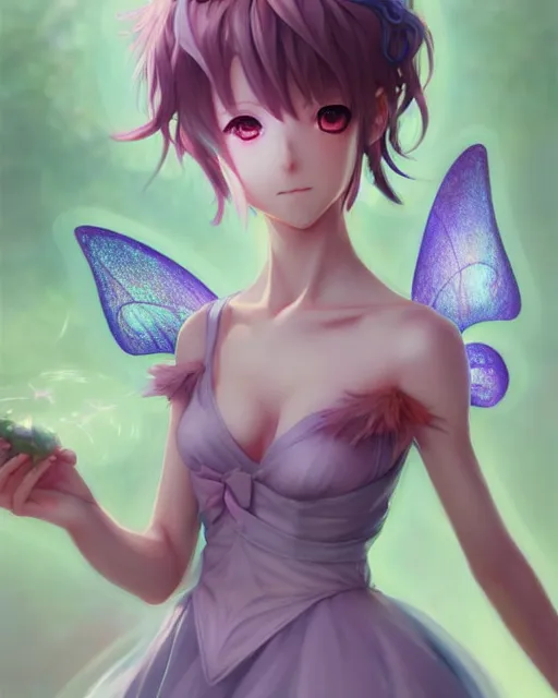 Prompt: character concept art of an anime fairy | | cute - fine - face, gossamer clothing, pretty face, realistic shaded perfect face, fine details by stanley artgerm lau, wlop, rossdraws, james jean, andrei riabovitchev, marc simonetti, and sakimichan, tranding on artstation