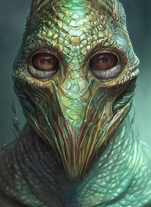 Image similar to aquatic mf doom reptile eyes, blue glowing skin. intricate, elegant, highly detailed, centered, digital painting, artstation, concept art, smooth, sharp focus, illustration, artgerm, tomasz alen kopera, peter mohrbacher, donato giancola, joseph christian leyendecker, wlop, frank frazetta