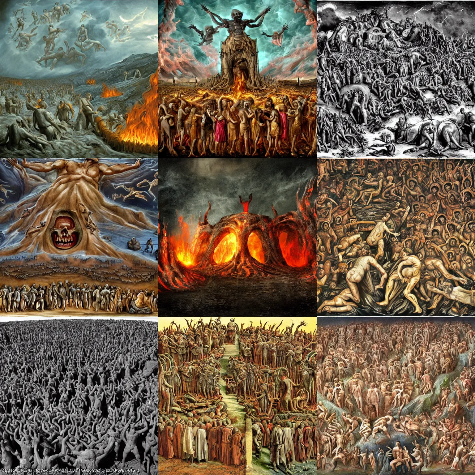 Prompt: biblical hell