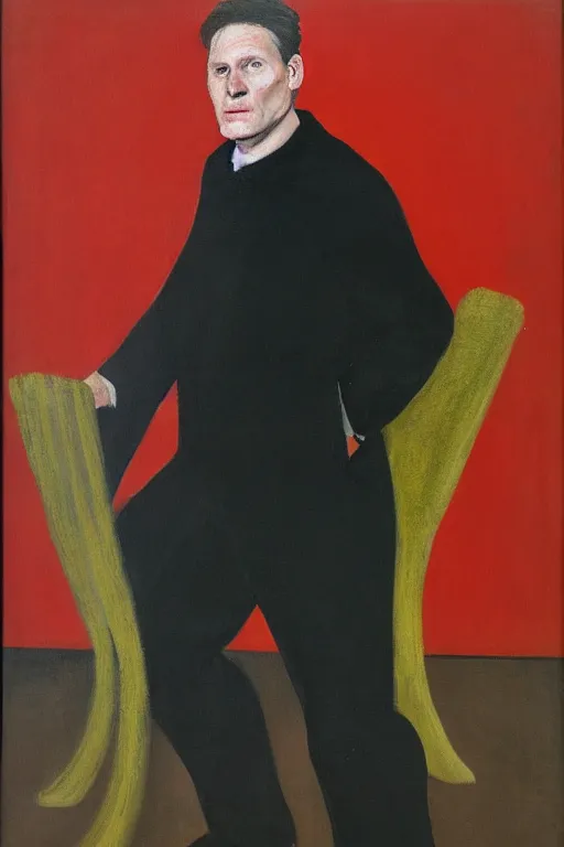 Image similar to keir starmer, portrait, painting, francis bacon